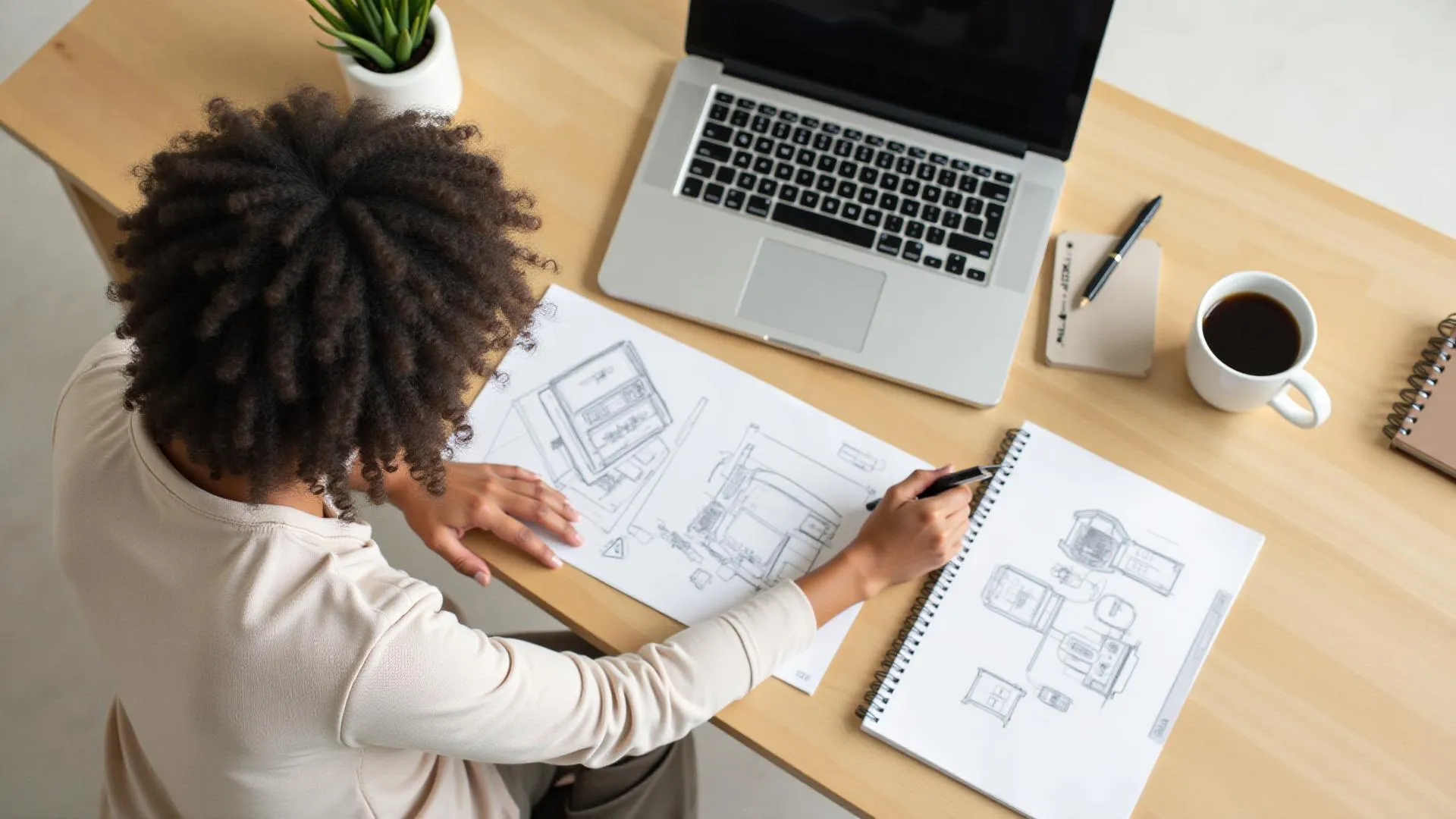 Moderne Arbeitsplatz mit kreativen Elementen